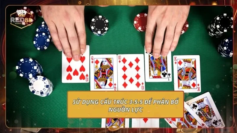 Mậu Binh Online - Đấu Trí Thả Ga, Đổi Quà Cực Đã Sử dụng cấu trúc 3-5-5 để phân bổ nguồn lực